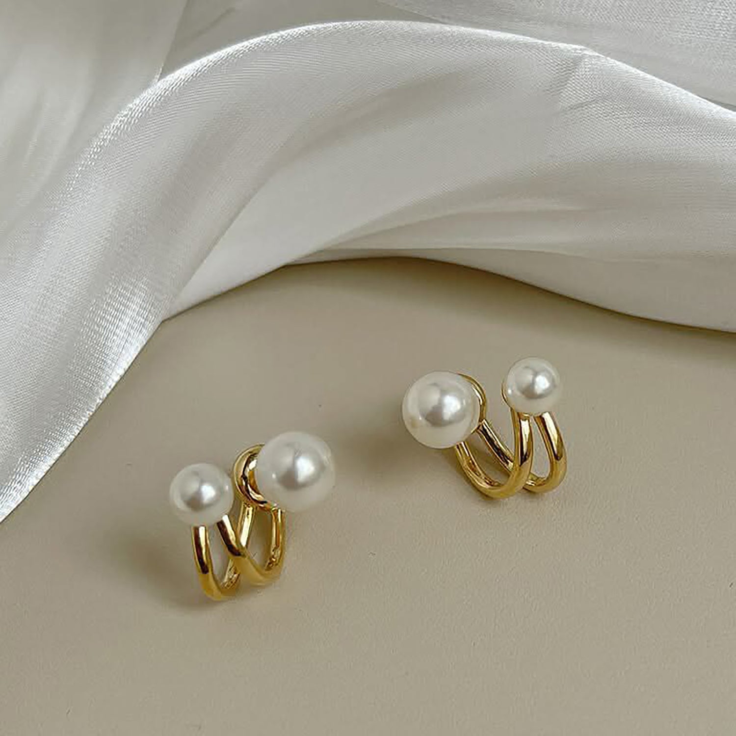 French Style Elegant Pearl Stud Earrings For Women Girls Fashion Jewelry