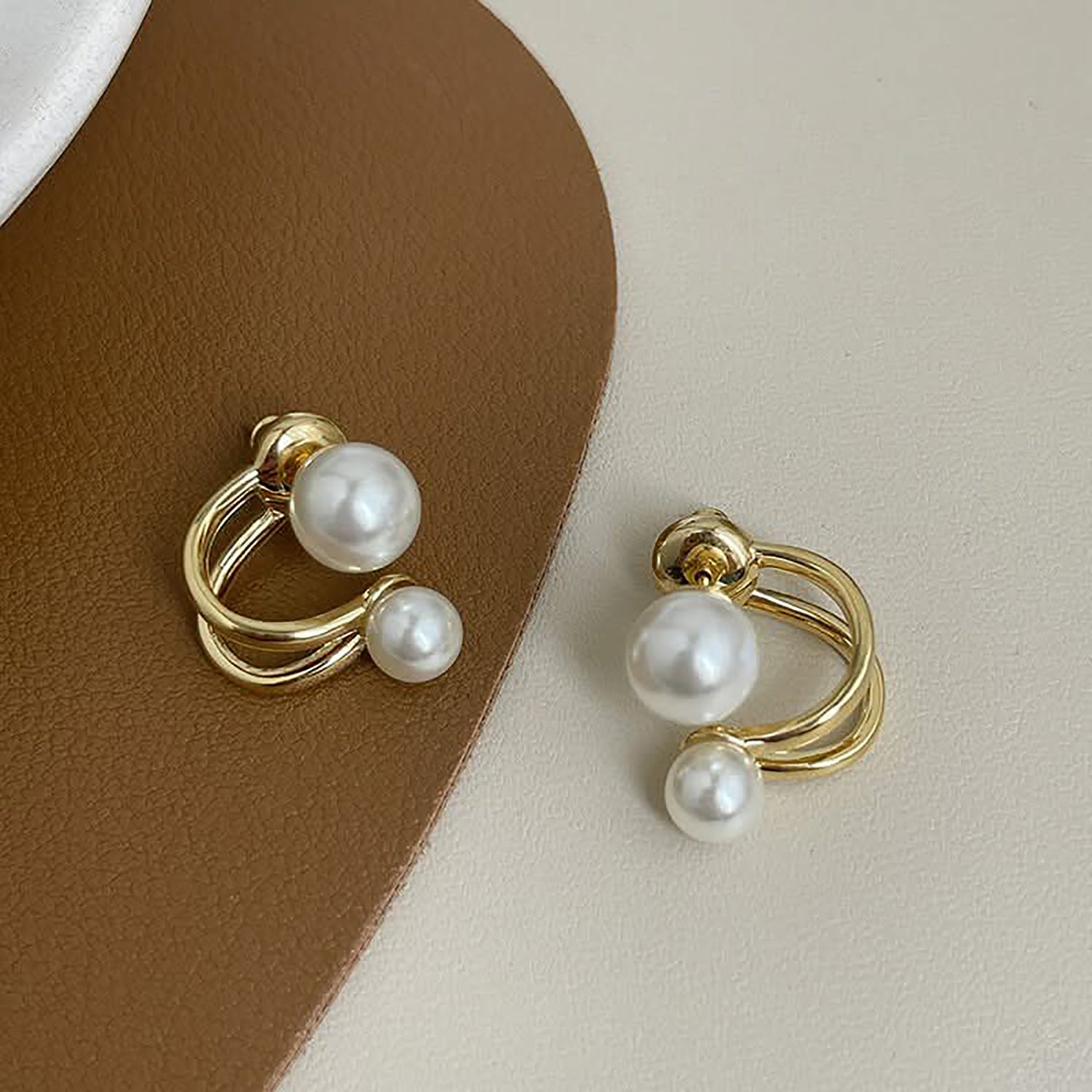 French Style Elegant Pearl Stud Earrings For Women Girls Fashion Jewelry