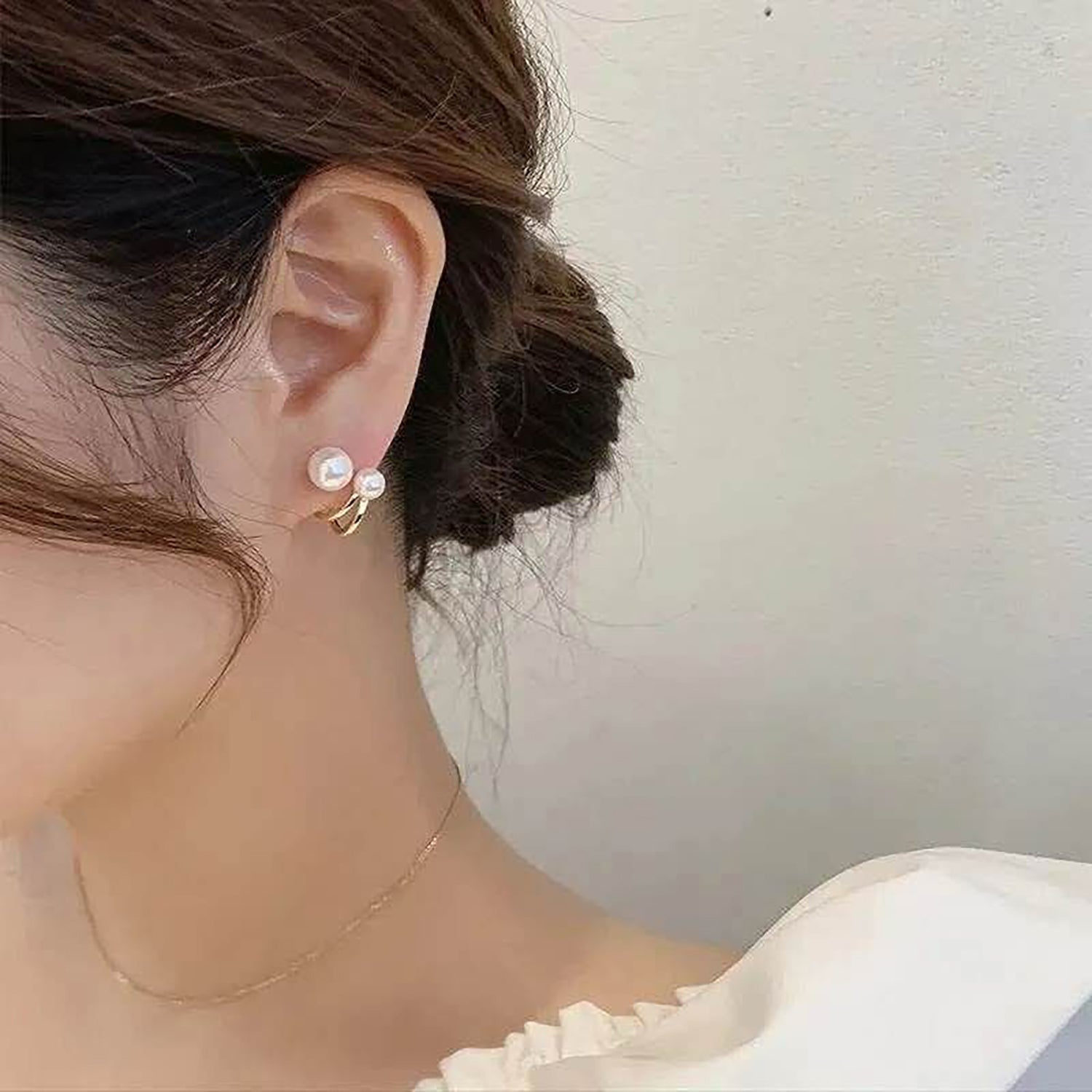 French Style Elegant Pearl Stud Earrings For Women Girls Fashion Jewelry